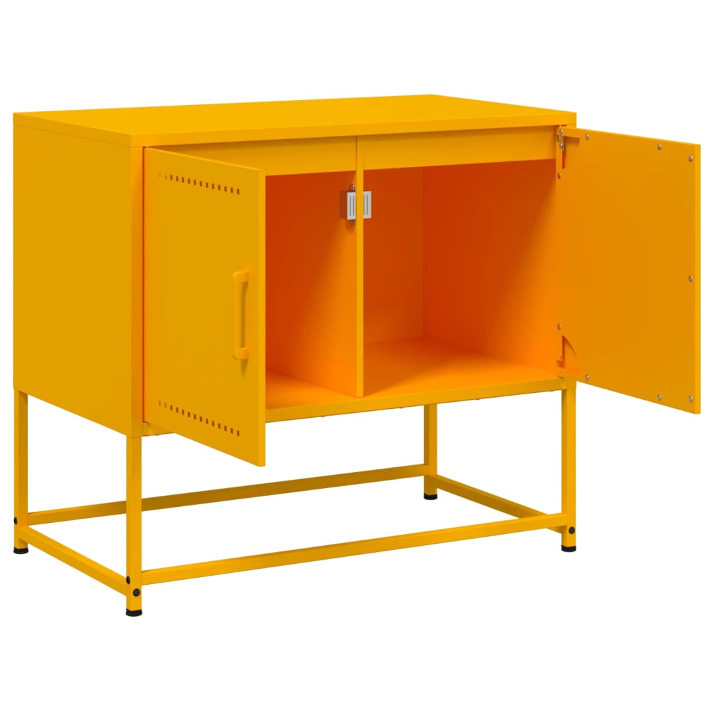TV Cabinet Mustard Yellow 68.5x39x60.5 cm Steel