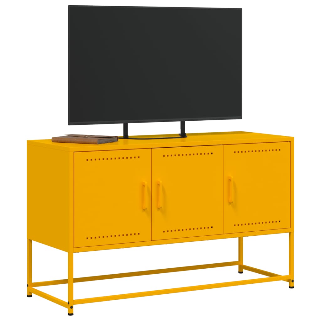 TV Cabinet Mustard Yellow 100.5x39x60.5 cm Steel