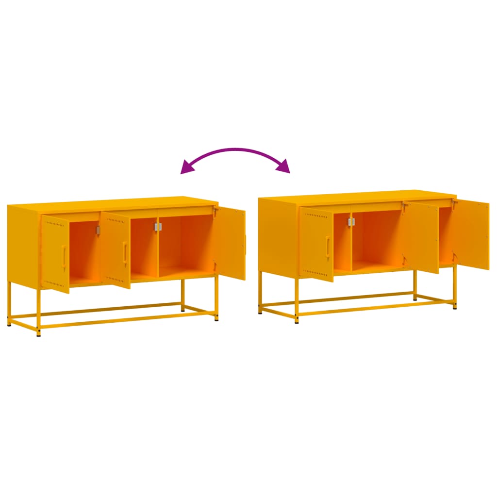 TV Cabinet Mustard Yellow 100.5x39x60.5 cm Steel