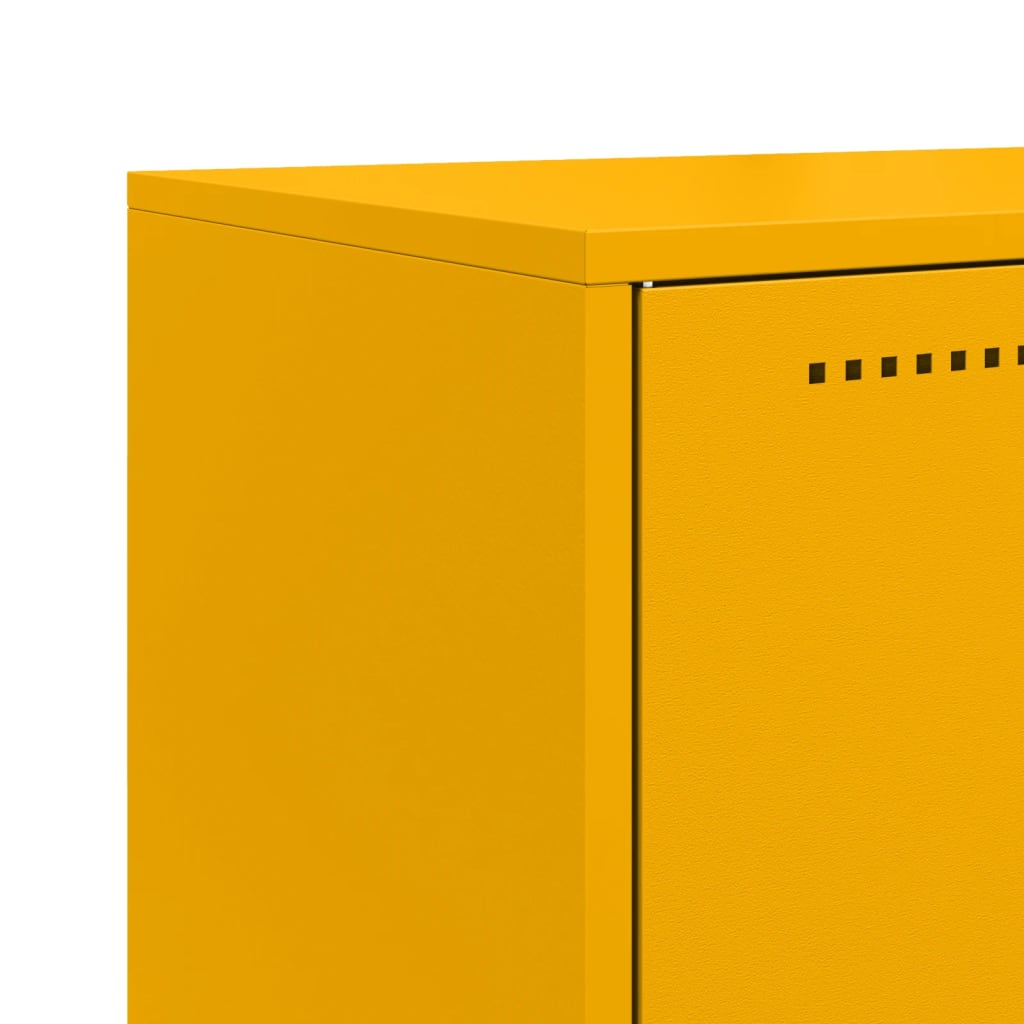 Mustard Yellow Steel Sideboard, 68.5x38.5x107 cm - Stylish Storage
