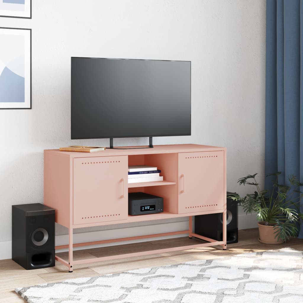 TV Cabinet Pink 100.5x39x60.5 cm Steel
