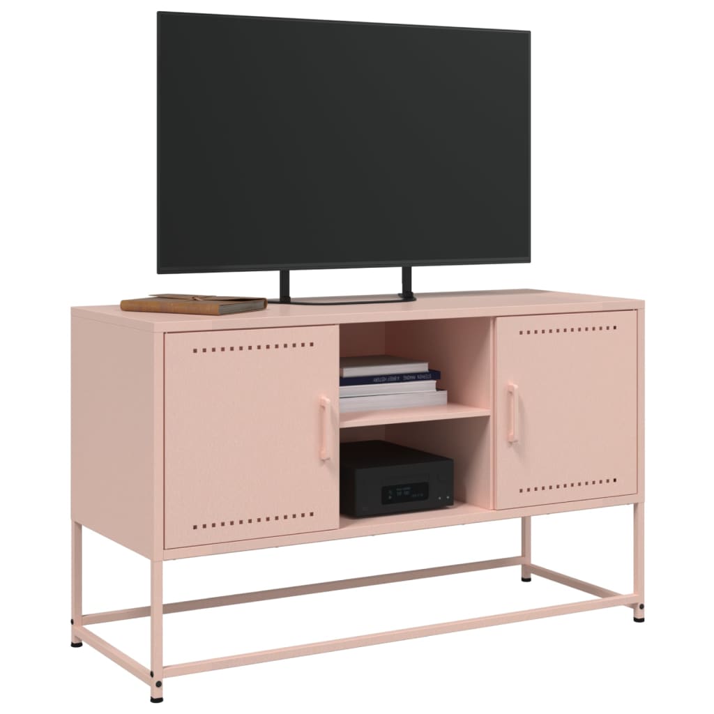 TV Cabinet Pink 100.5x39x60.5 cm Steel