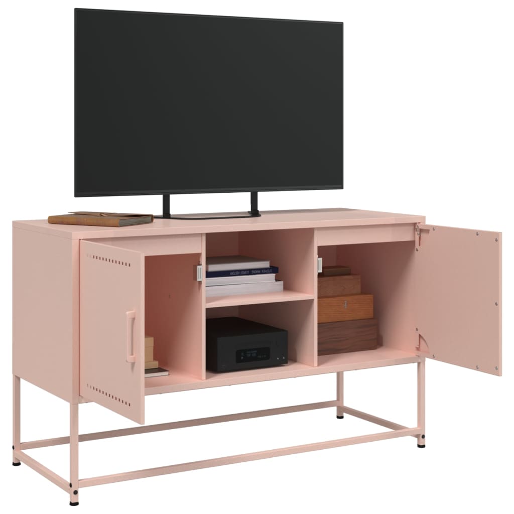 TV Cabinet Pink 100.5x39x60.5 cm Steel