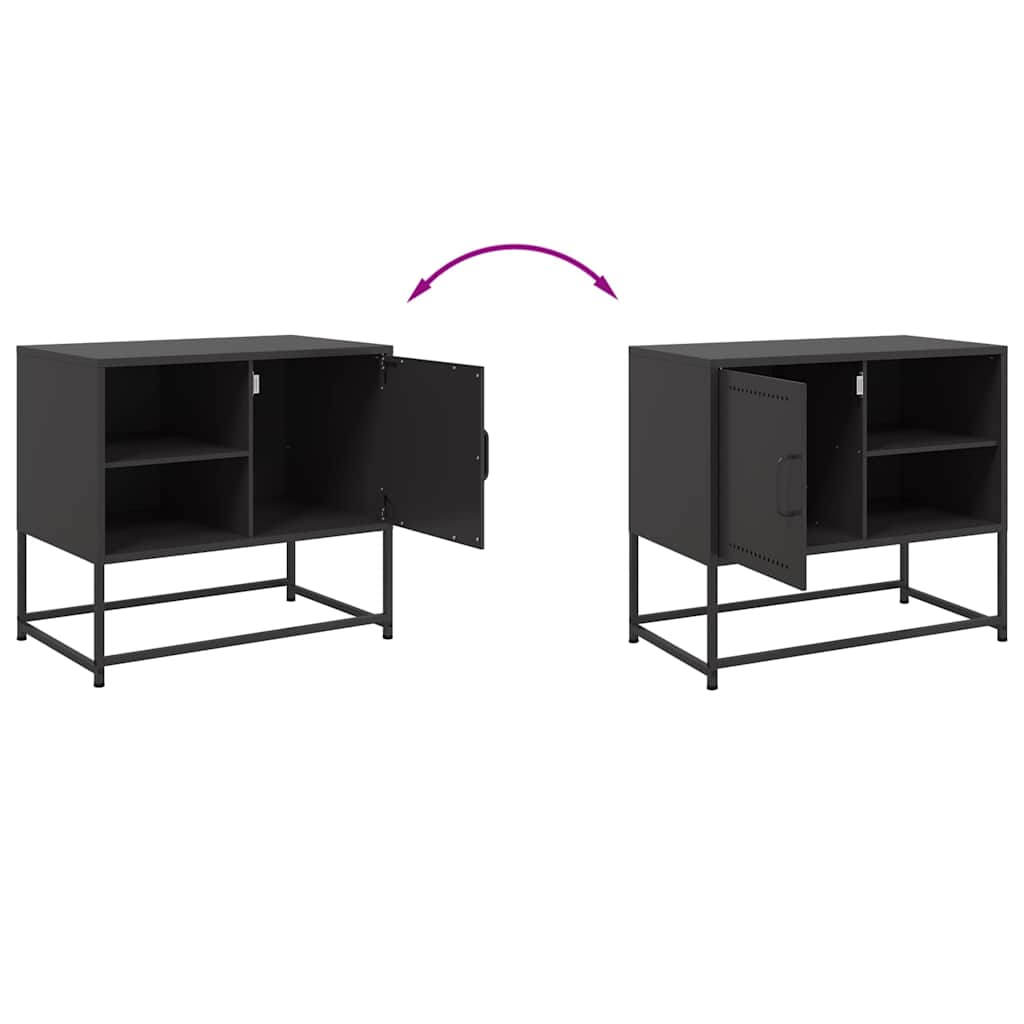 TV Cabinet Black 68x39x60.5 cm Steel