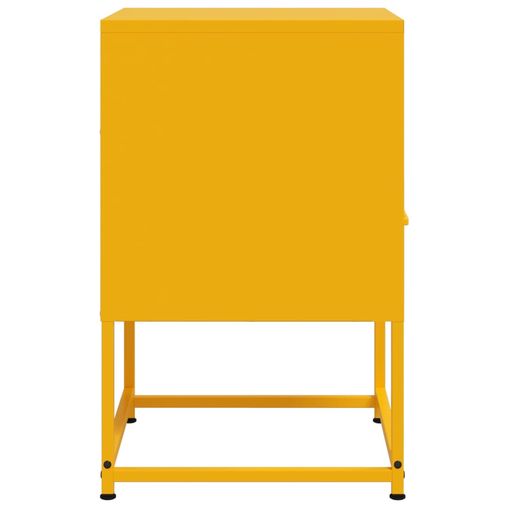 Mustard Yellow Steel Bedside Cabinet 36x39x60.5 cm