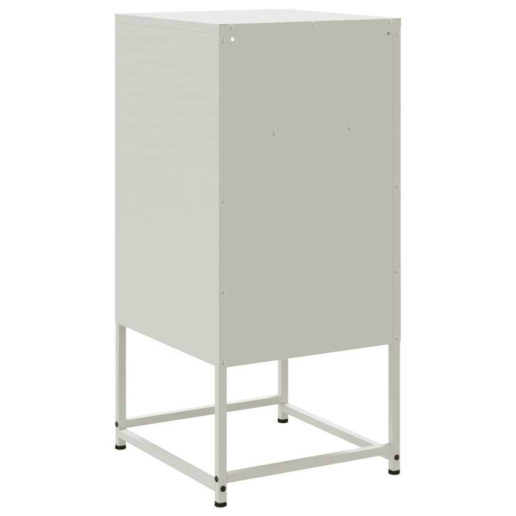 White Steel Bedside Cabinets Set of 2 - 36x39x78 cm