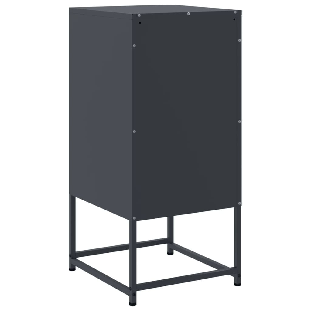 Anthracite Steel Bedside Cabinet 36x39x78 cm - Sleek & Modern Design