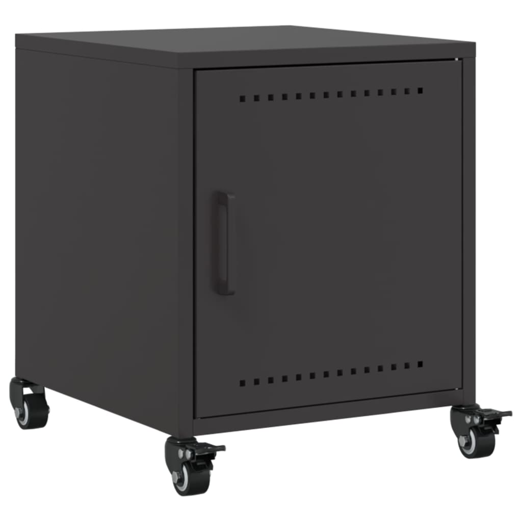Black Steel Bedside Cabinets Set of 2 - 36x39x43.5 cm
