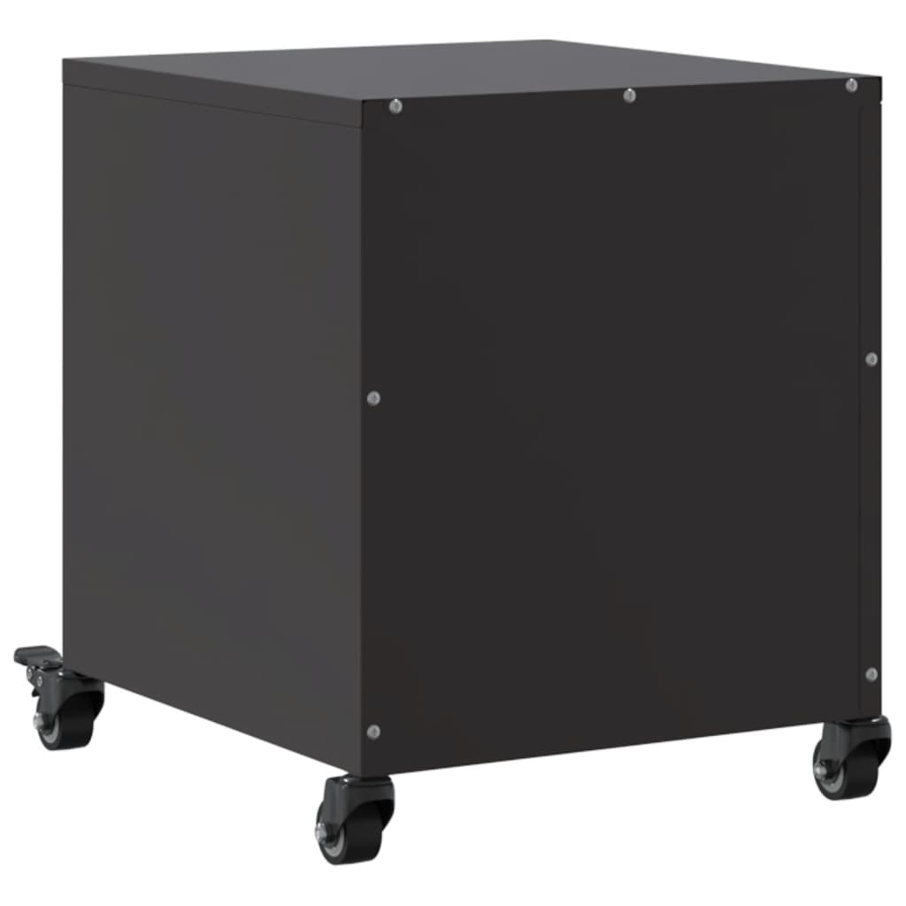 Black Steel Bedside Cabinets Set of 2 - 36x39x43.5 cm