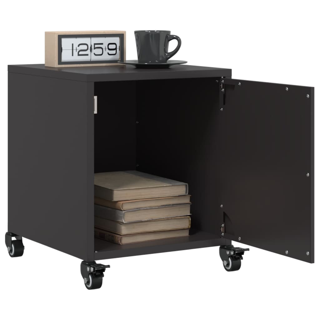 Black Steel Bedside Cabinets Set of 2 - 36x39x43.5 cm