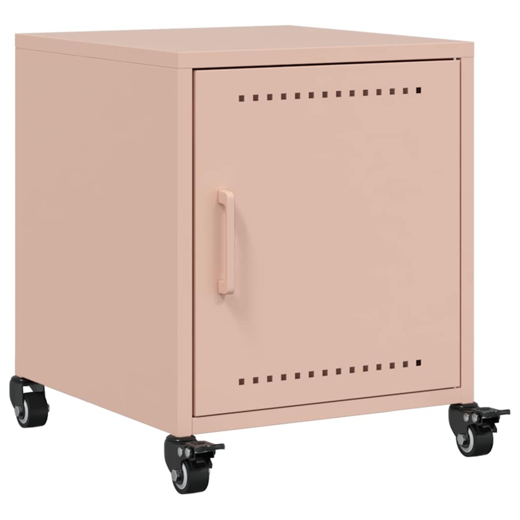 Pink Steel Bedside Cabinet 36x38.5x43.5 cm - Modern & Stylish