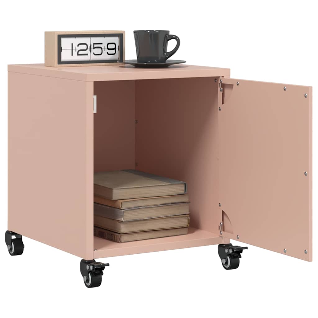 Pink Steel Bedside Cabinet 36x38.5x43.5 cm - Modern & Stylish