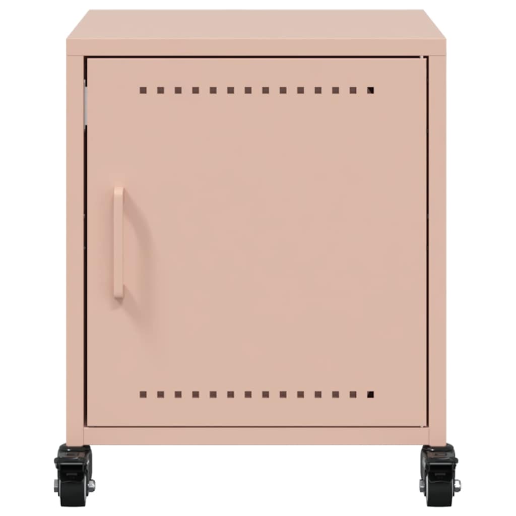 Pink Steel Bedside Cabinet 36x38.5x43.5 cm - Modern & Stylish