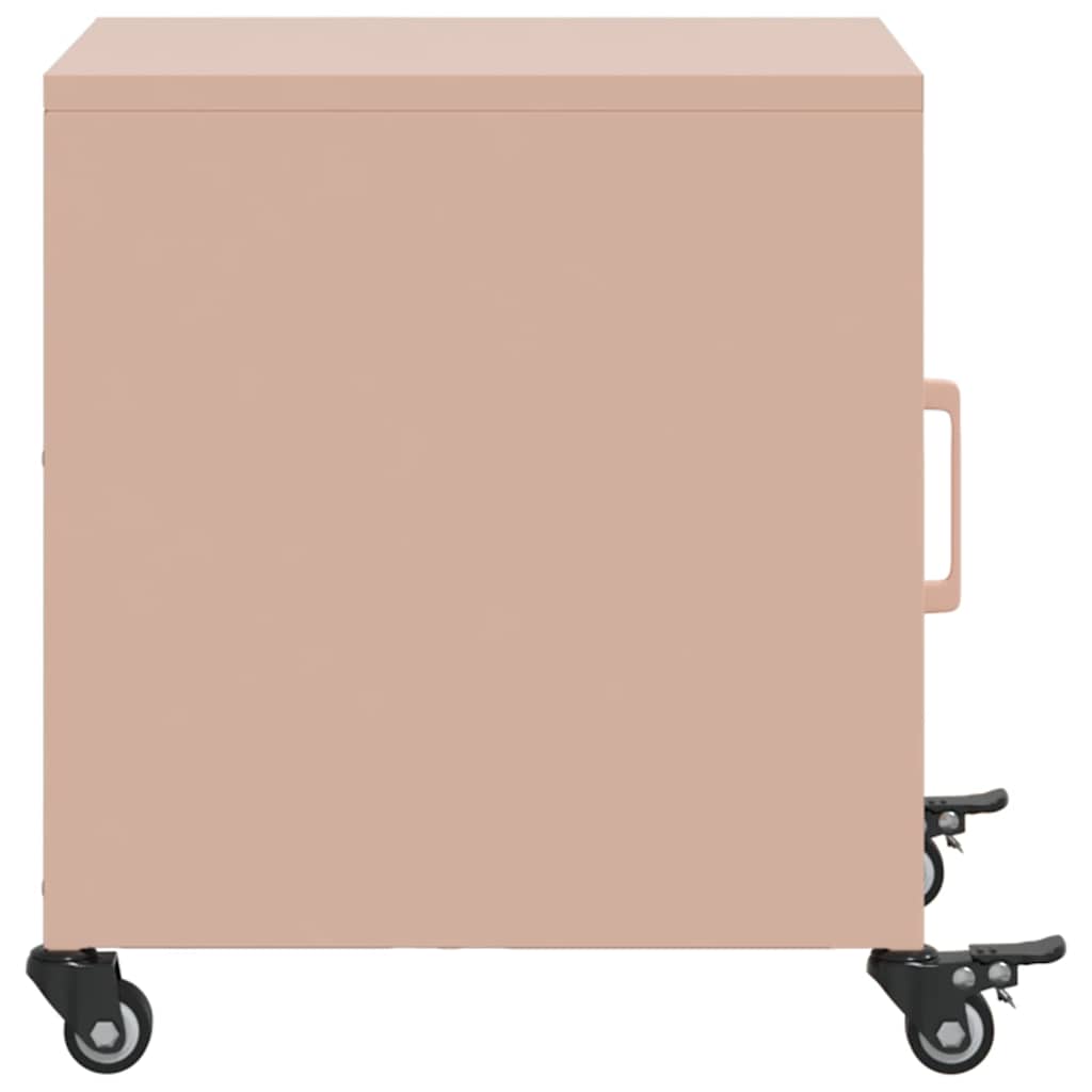 Pink Steel Bedside Cabinet 36x38.5x43.5 cm - Modern & Stylish