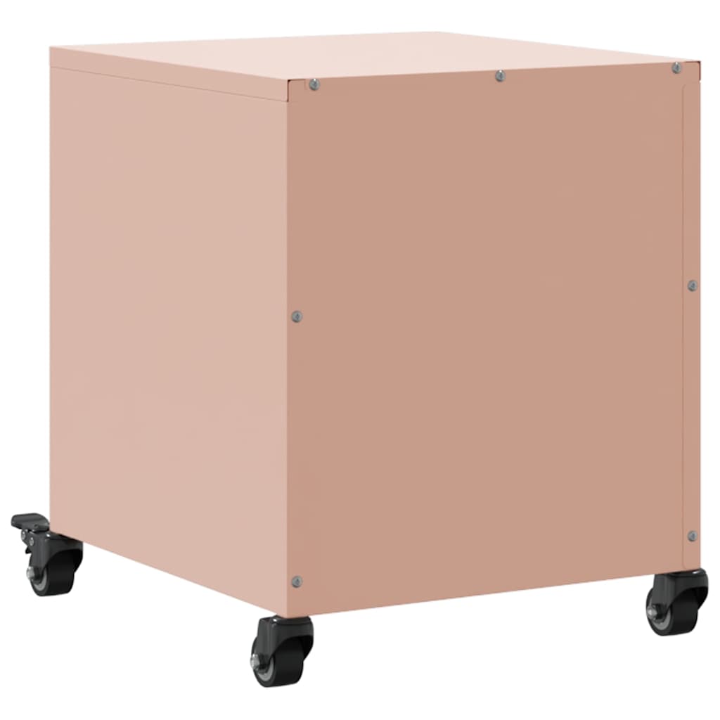 Pink Steel Bedside Cabinet 36x38.5x43.5 cm - Modern & Stylish