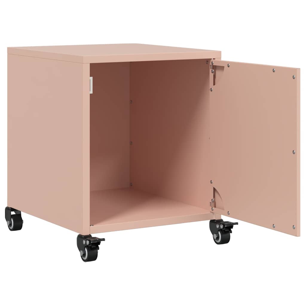 Pink Steel Bedside Cabinet 36x38.5x43.5 cm - Modern & Stylish