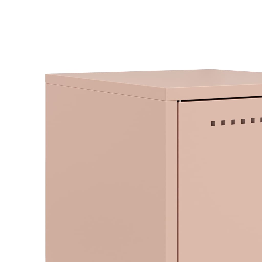 Pink Steel Bedside Cabinet 36x38.5x43.5 cm - Modern & Stylish