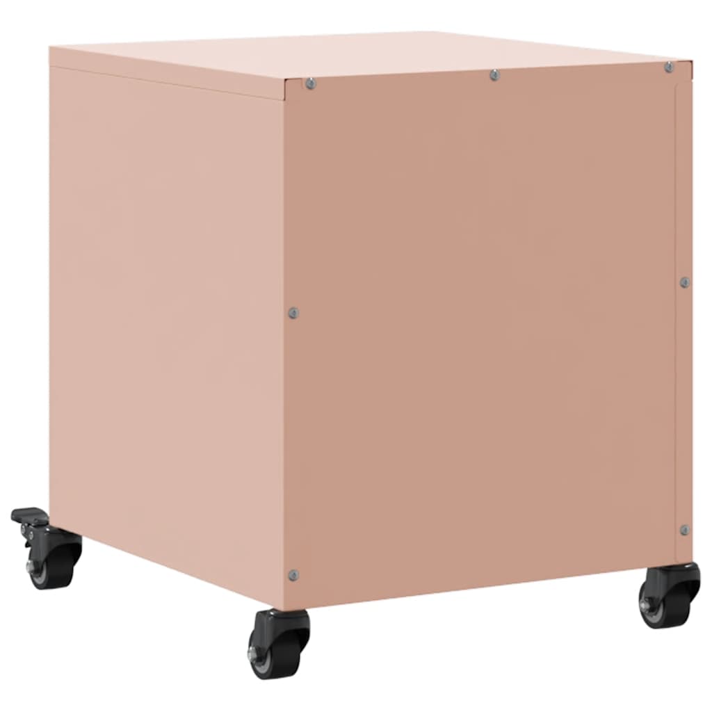 Pink Steel Bedside Cabinets Set of 2 - 36x39x43.5 cm
