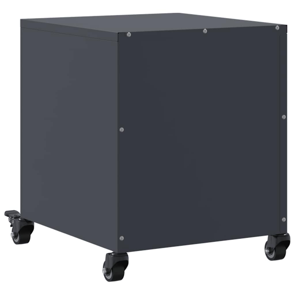Anthracite Steel Bedside Cabinets Set of 2 - Compact & Stylish