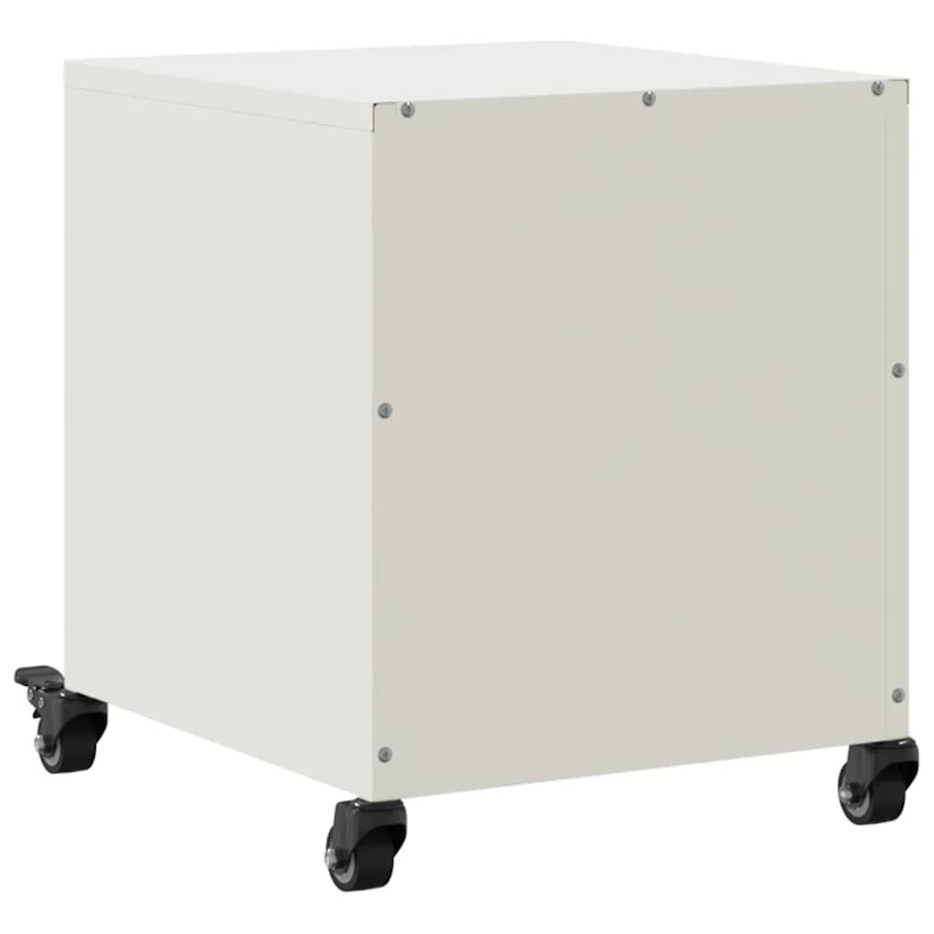Stylish White Steel Bedside Cabinets 2 Pcs - 36x39x43.5 cm