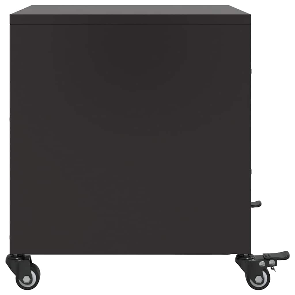 Black Steel Bedside Cabinets 2 pcs - 36x39x43.5 cm