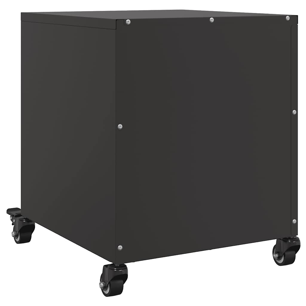 Black Steel Bedside Cabinets 2 pcs - 36x39x43.5 cm