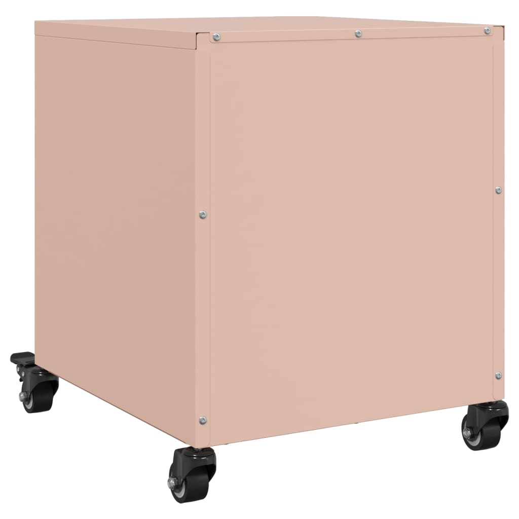 Pink Steel Bedside Cabinet 36x39x43.5 cm - Stylish & Compact