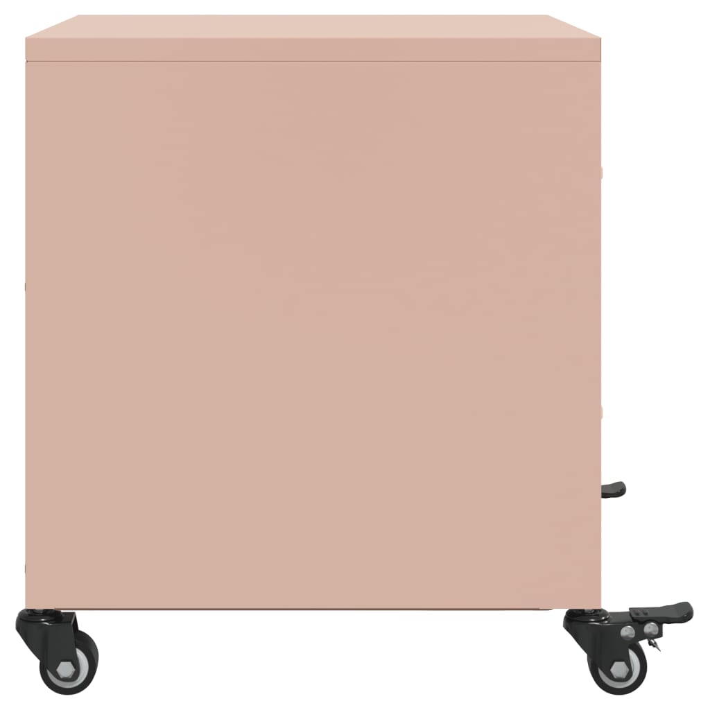 Pink Steel Bedside Cabinets 2 Pcs - Stylish & Sturdy 36x39x43.5 cm