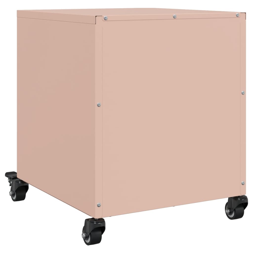 Pink Steel Bedside Cabinets 2 Pcs - Stylish & Sturdy 36x39x43.5 cm