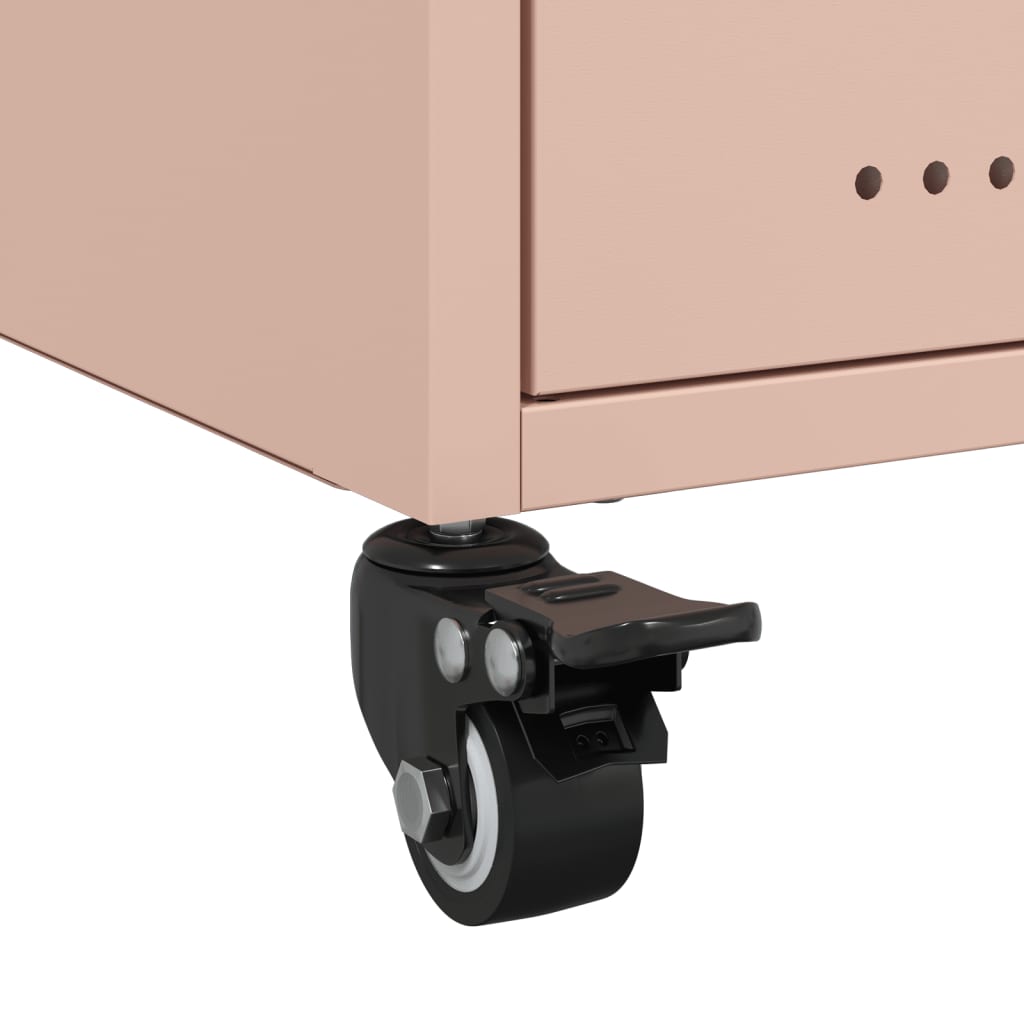 Pink Steel Bedside Cabinets 2 Pcs - Stylish & Sturdy 36x39x43.5 cm