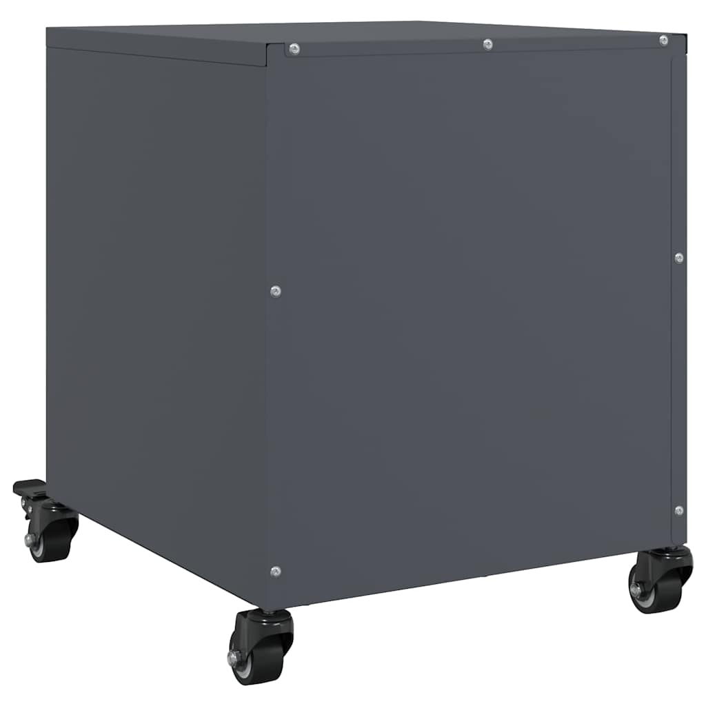 Anthracite Steel Bedside Cabinet 36x39x43.5 cm - Modern & Stylish