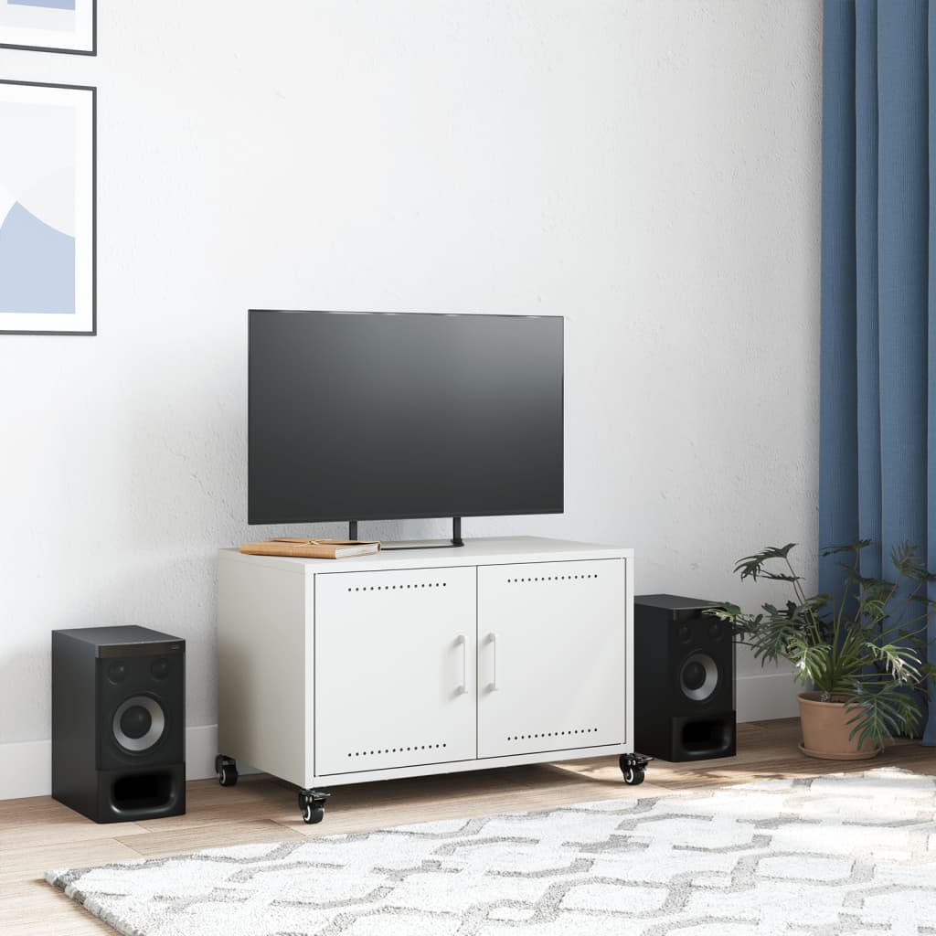 TV Cabinet White 68x39x43.5 cm Steel