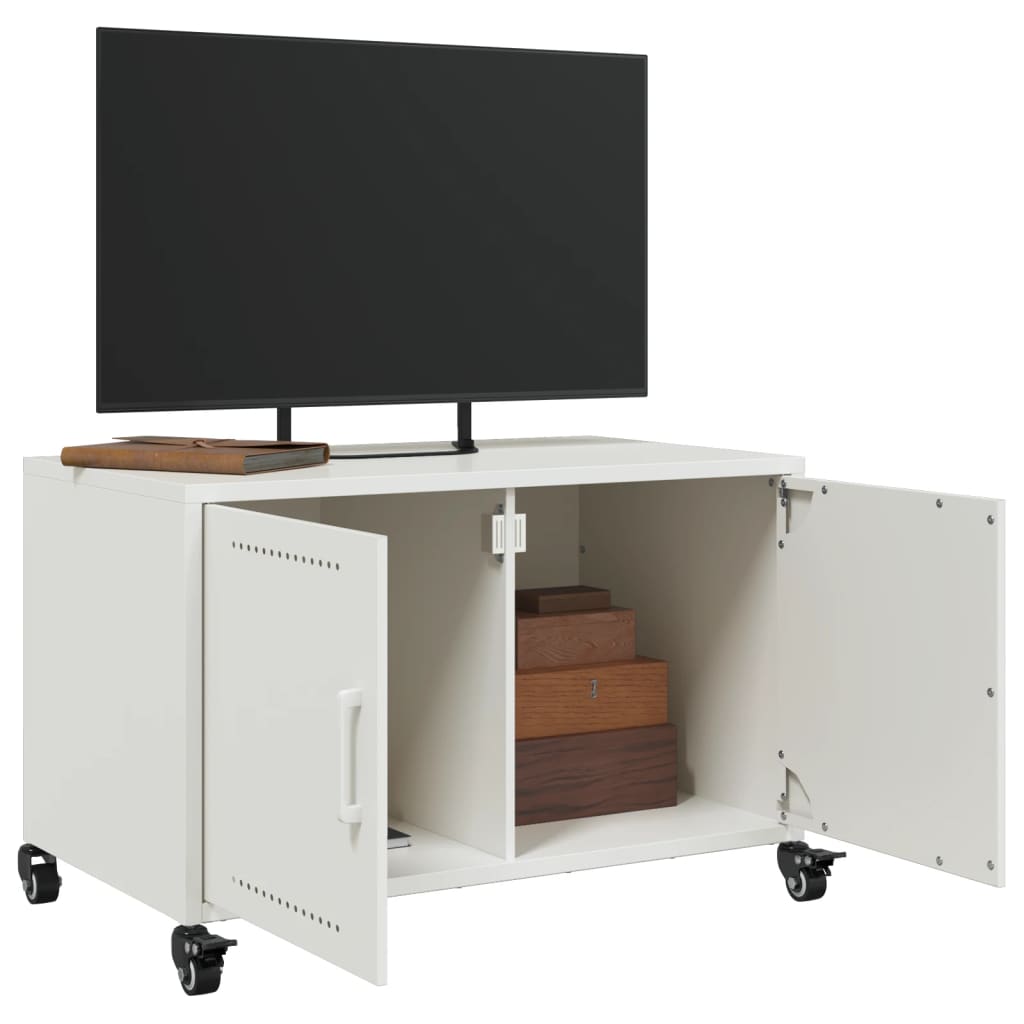 TV Cabinet White 68x39x43.5 cm Steel