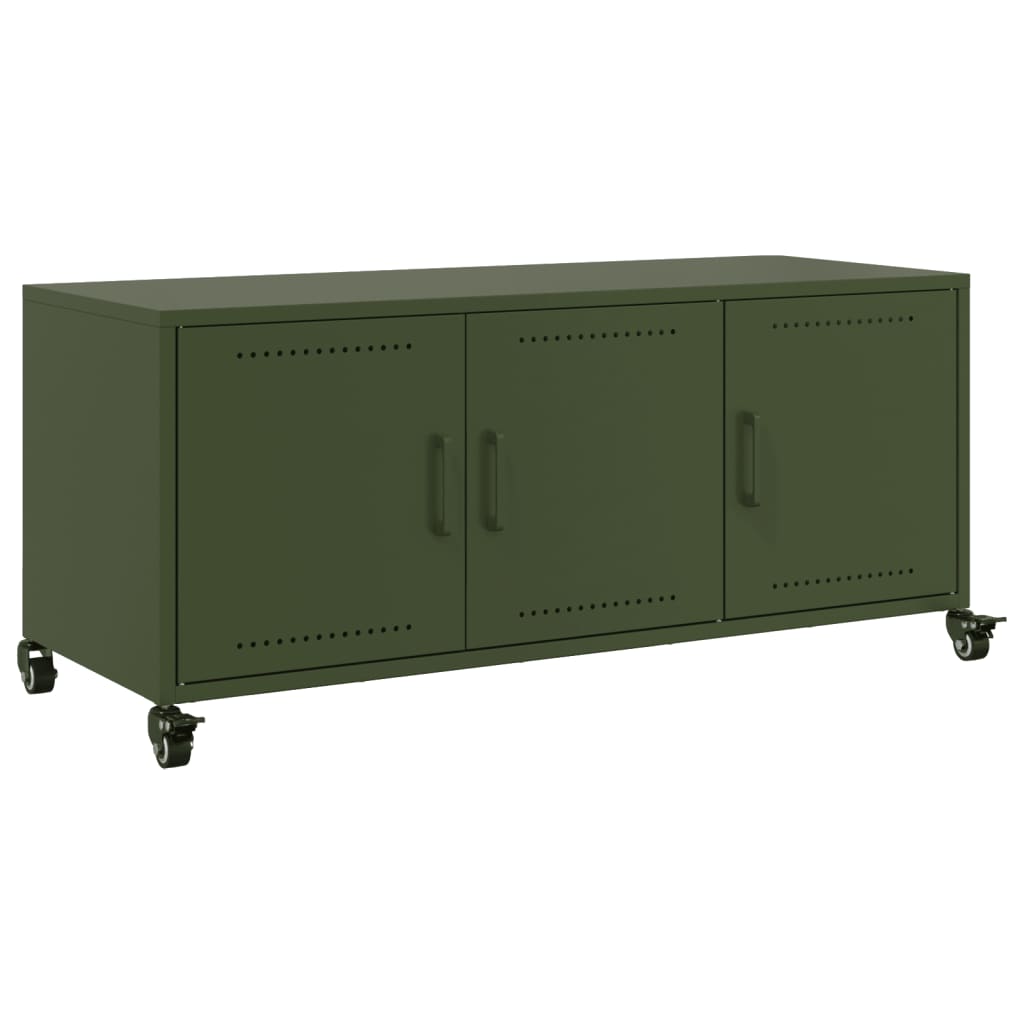 TV Cabinet Olive Green 100.5x39x43.5 cm Steel