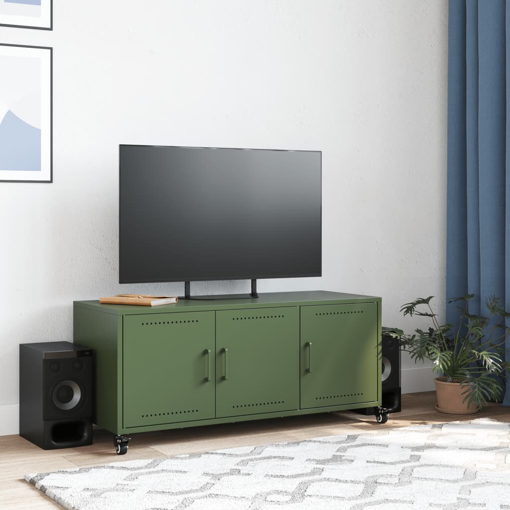 TV Cabinet Olive Green 100.5x39x43.5 cm Steel