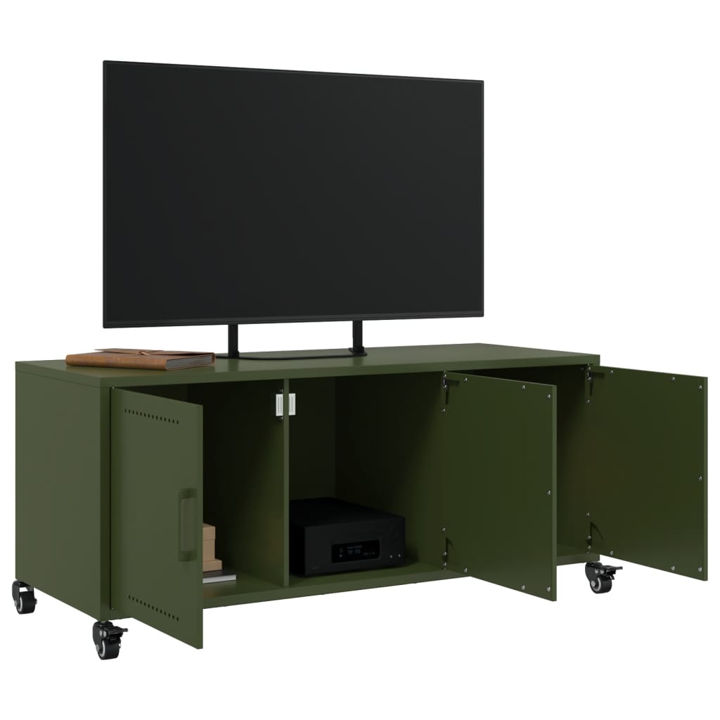 TV Cabinet Olive Green 100.5x39x43.5 cm Steel
