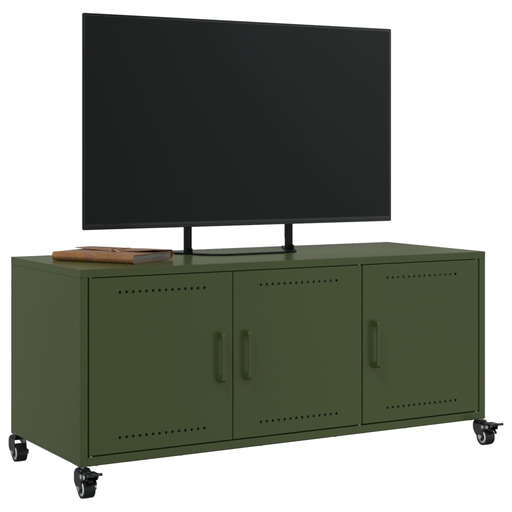 TV Cabinet Olive Green 100.5x39x43.5 cm Steel
