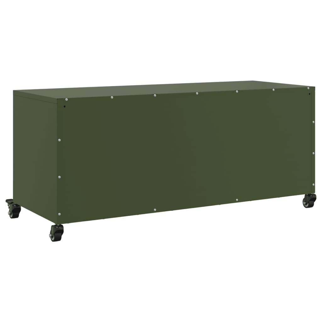 TV Cabinet Olive Green 100.5x39x43.5 cm Steel