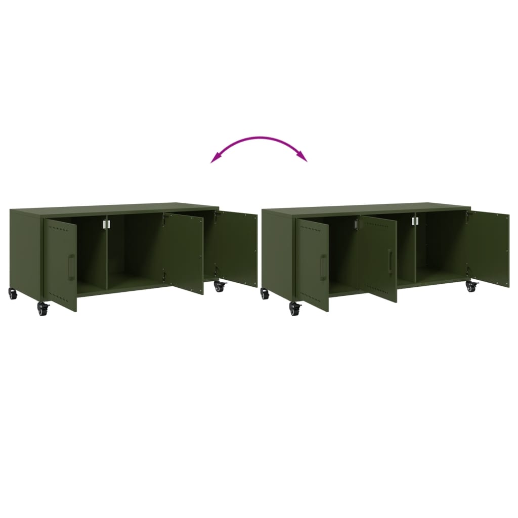 TV Cabinet Olive Green 100.5x39x43.5 cm Steel