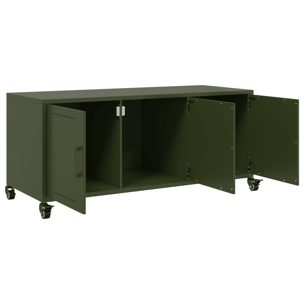 TV Cabinet Olive Green 100.5x39x43.5 cm Steel