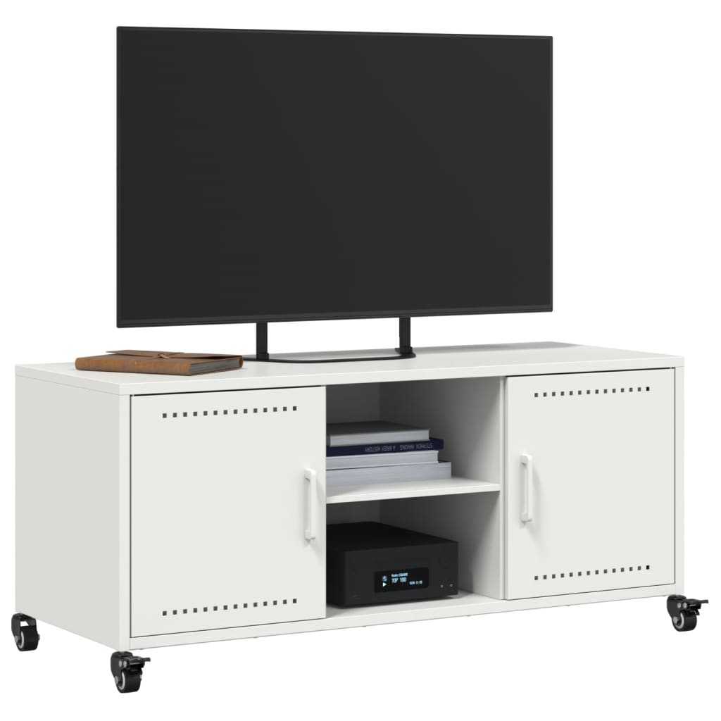 TV Cabinet White 100.5x39x43.5 cm Steel
