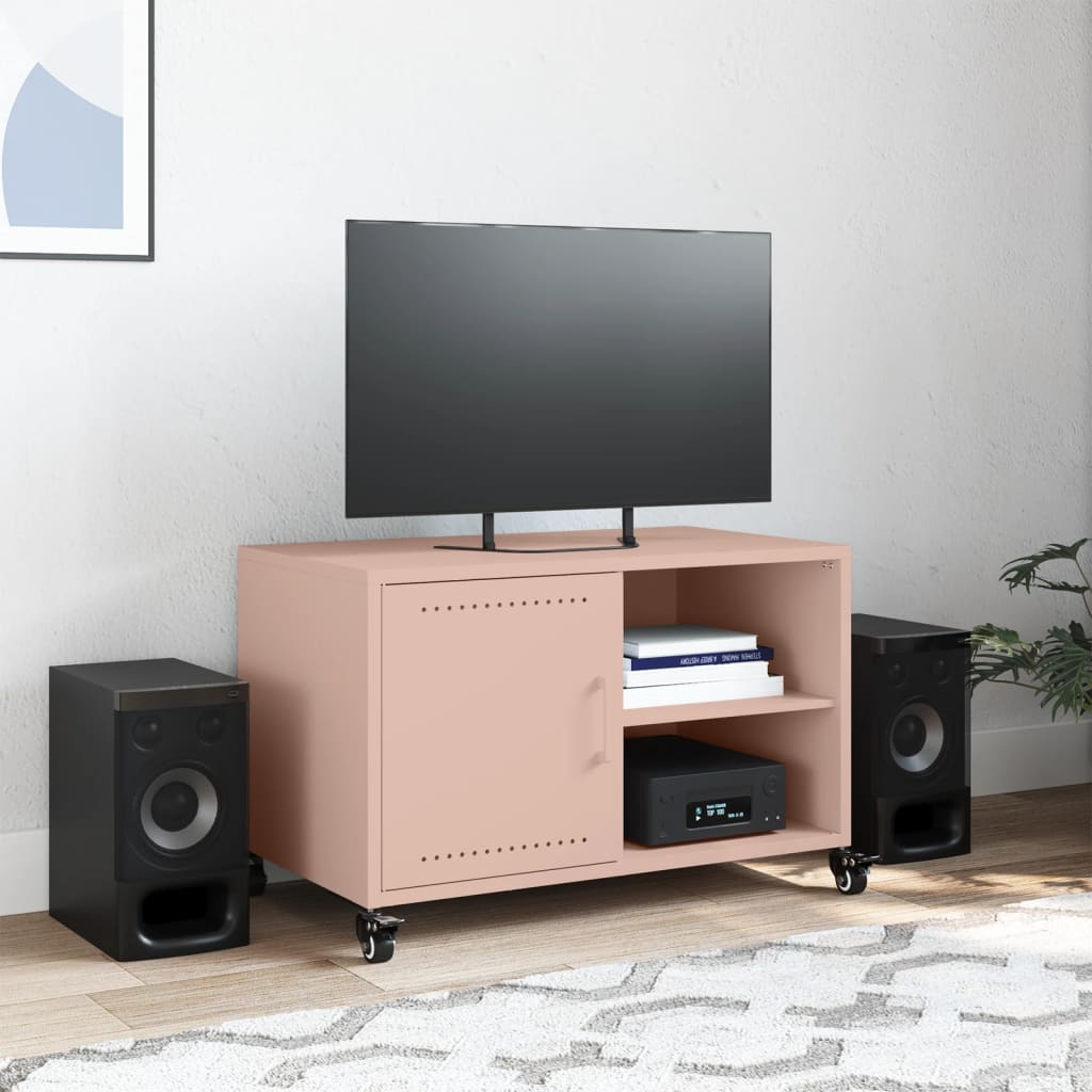 TV Cabinet Pink 68x39x43.5 cm Steel