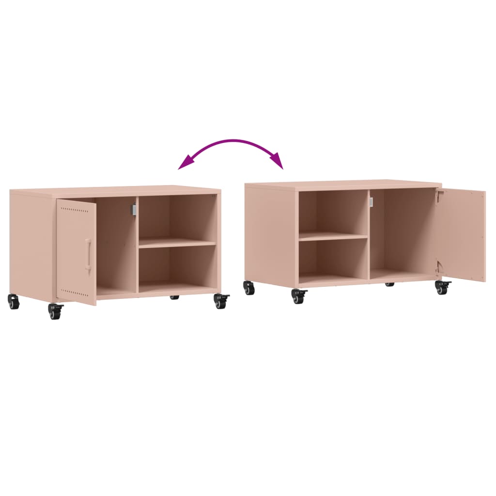TV Cabinet Pink 68x39x43.5 cm Steel