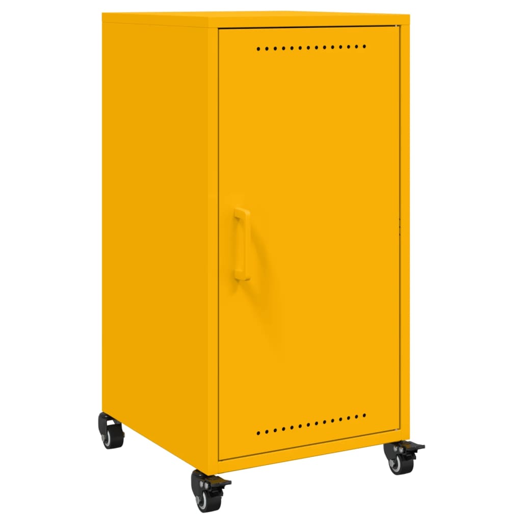 Mustard Yellow Steel Sideboard 36x39x72 cm - Stylish Storage Solution