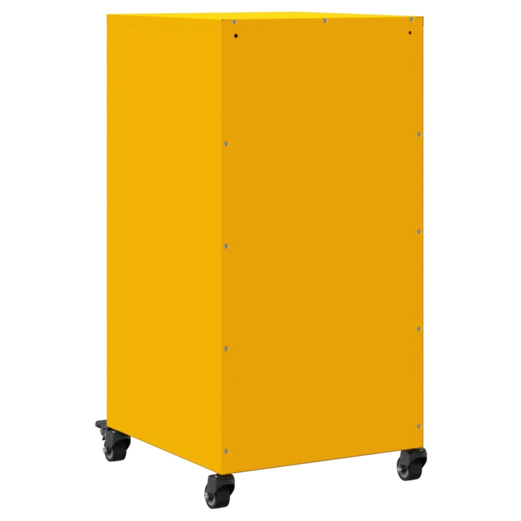 Mustard Yellow Steel Sideboard 36x39x72 cm - Stylish Storage Solution