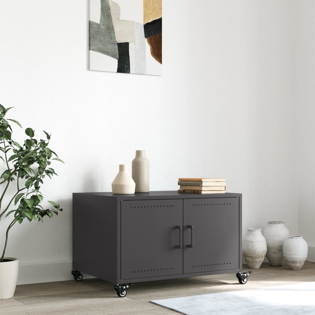 Coffee Table Black 68x50x43.5 cm Steel