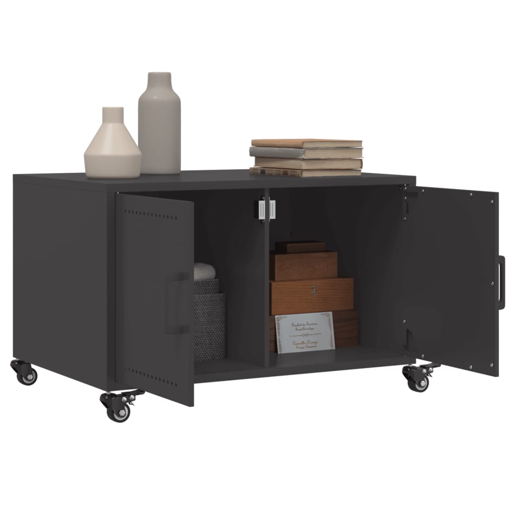 Coffee Table Black 68x50x43.5 cm Steel