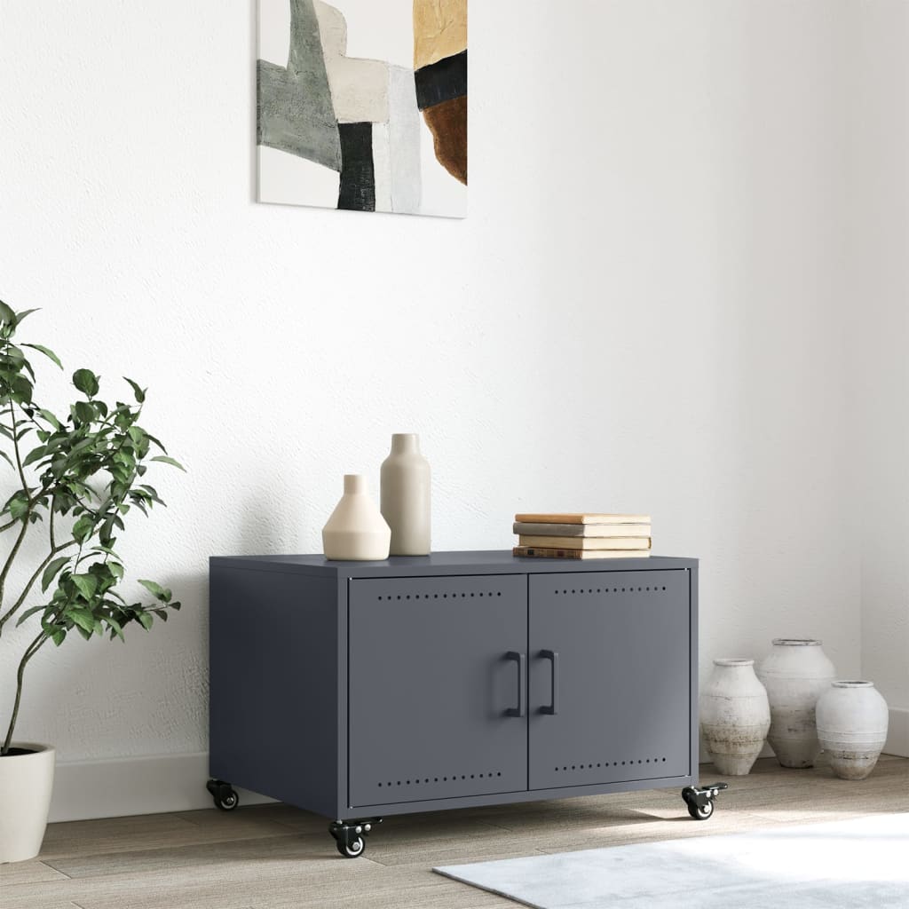 Coffee Table Anthracite 68x50x43.5 cm Steel