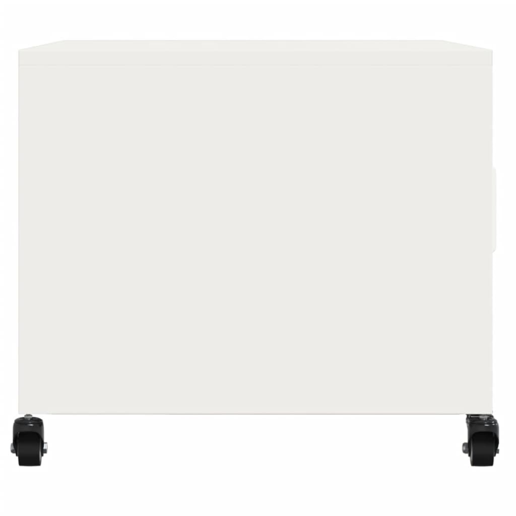 Coffee Table White 68x50x43.5 cm Steel