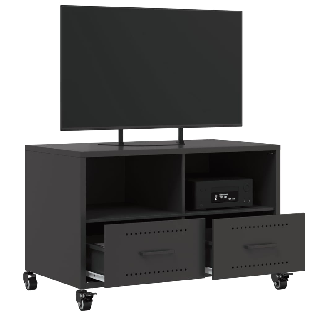 TV Cabinet Black 68x39x43.5 cm Steel